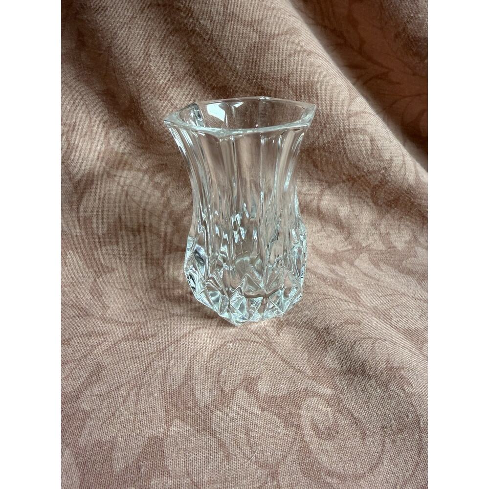 Cristal D'Rques-Durand Longchamp Clear 3" Violets Vase, Cut Crystal